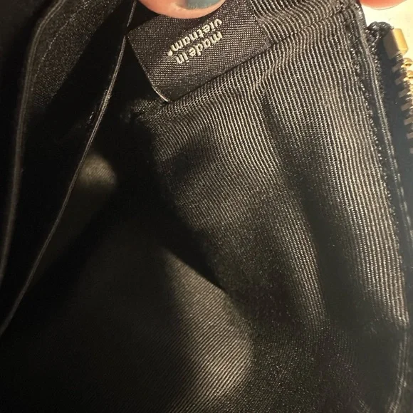 NWT COACH SINGLE CORNER ZIP WRISTLET MILK/BLACK LEGACY JACQUARD 13311 - Picture 13 of 15